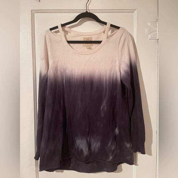 Chaser Cold Shoulder Tie-Dye Sweater - Picture 2 of 4